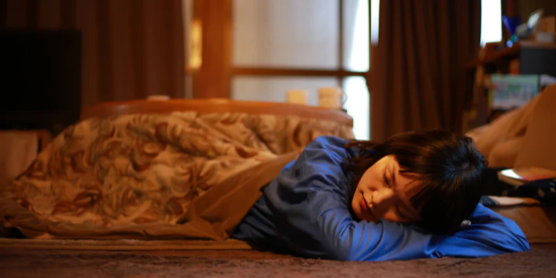 Sleeping under a kotatsu