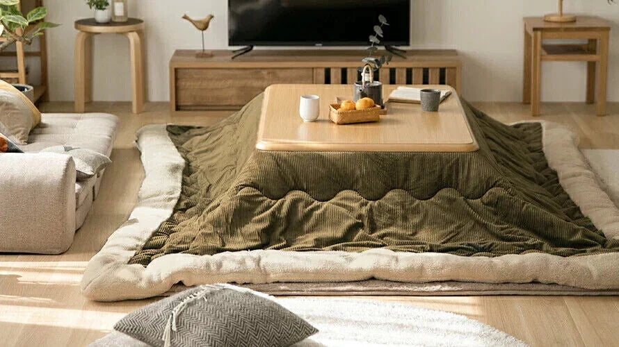 Green Corduroy Kotatsu Table