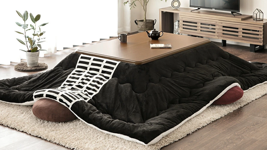 How to save on heating bill AND stay warm! Kotatsu table.
